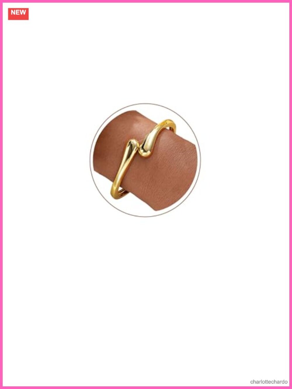14K Gold Plated Bangle Bracelet Women Adjustable Trendy Cuff